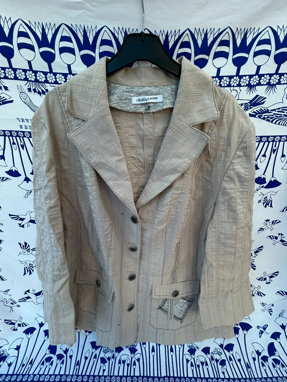 Traje 48/50 4XL/5XL Christine Laure muy buen estado beige / gris para mujer – photo 2